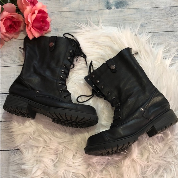 torrid Shoes - Torrid Lace Up Vegan Leather Combat Boots